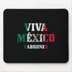 Viva Mexico Cabrones Funny Cinco De Mayo Mexican F Mouse Pad