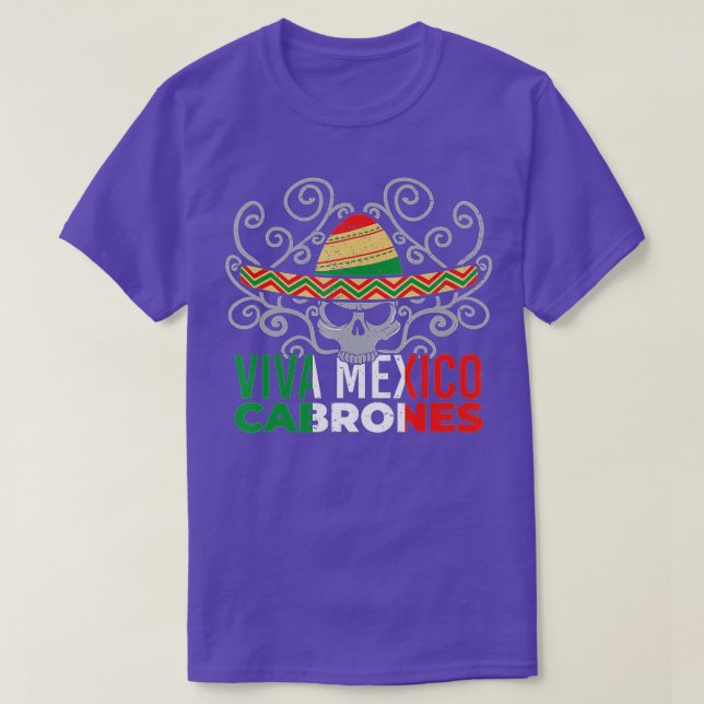 Viva Mexico Cabrones Mexican Patriot Pride Cinco d T-Shirt (Design Front)