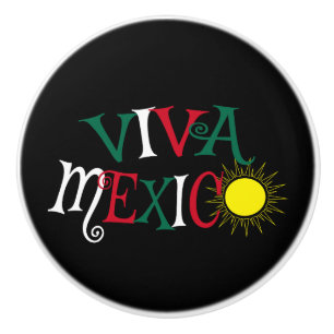 Viva Mexico Ceramic Knob