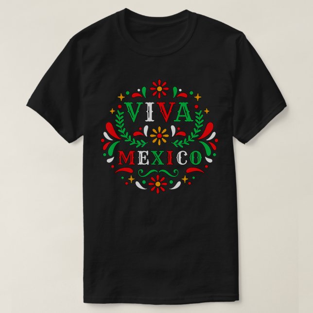 Viva Mexico - Cinco de mayo Dia de los muertos I L T-Shirt (Design Front)