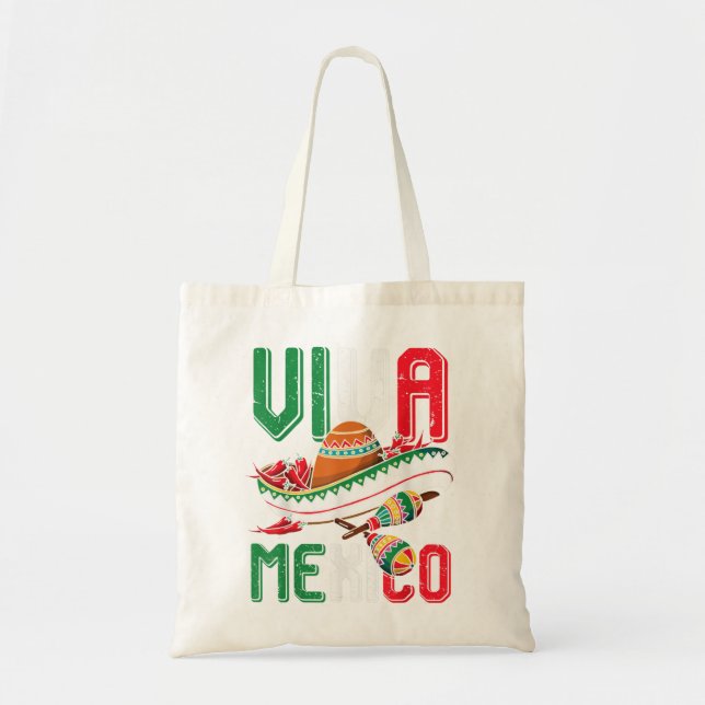 Viva Mexico Cinco De Mayo Tote Bag (Front)