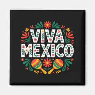 Viva mexico colourful folk art mexican independenc magnet