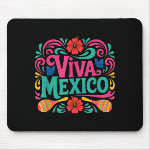 Viva mexico colourful folk art mexican independenc mouse pad