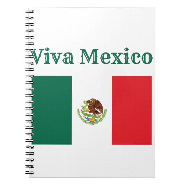 Viva Mexico Flag Notebook (Front)