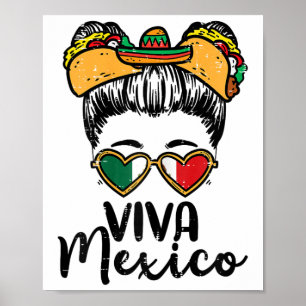 Viva Mexico Girl Cinco De Mayo Mexican Independenc Poster