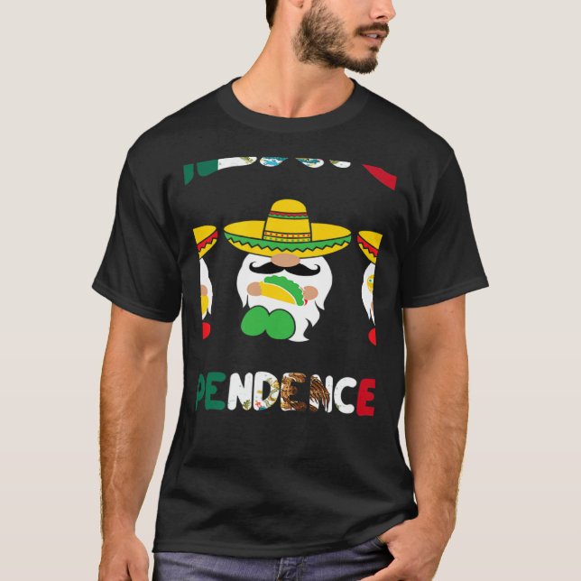 viva mexico gnomes flag Pride Independence Day 16  T-Shirt (Front)