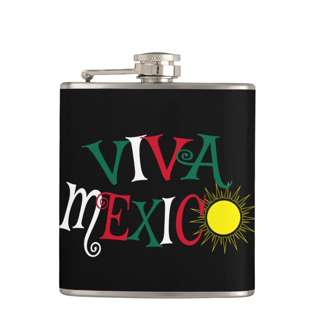Viva Mexico Hip Flask (Front)