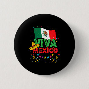 Viva mexico kids mexican flag cinco de mayo 6 cm round badge