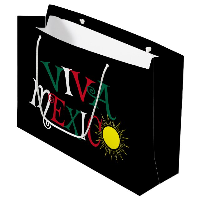 Viva Mexico Large Gift Bag (Front Angled)