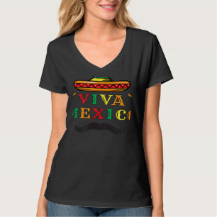 Viva Mexico Let's Fiesta Mexican maracas sombrero  T-Shirt