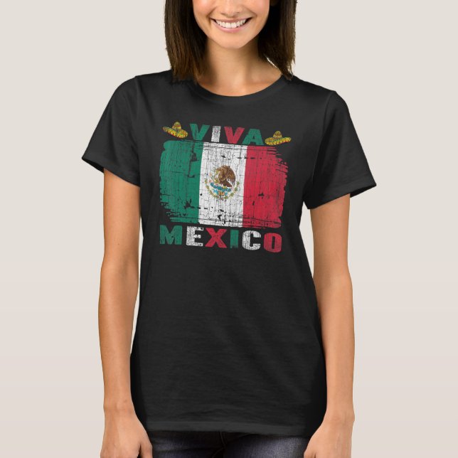 Viva Mexico Mexican independence day  I Love Mexic T-Shirt (Front)