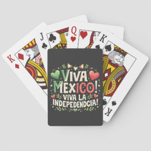 Viva Mexico Mexican independence day  Playing Cards