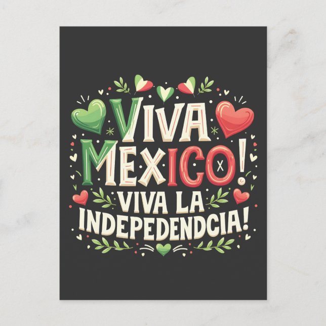 Viva Mexico Mexican independence day  Postcard (Front)