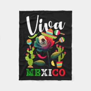 Viva mexico mexican pride flag mexico rootsViva me Fleece Blanket
