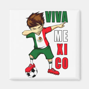 Viva Mexico Mexican Soccer Boy Independence Day Fl Magnet