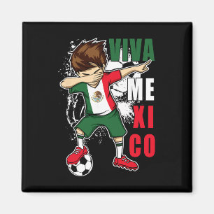 Viva Mexico Mexican Soccer Boy Independence Day Fl Magnet