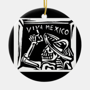 Viva Mexico- Mexico's "Day of the Dead" Ceramic Tree Decoration