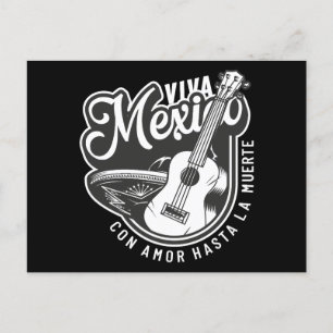 Viva Mexico Party With My Guitar Postcard