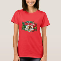 Viva Mexico Patriotic Typography T-Shirt | Mexican