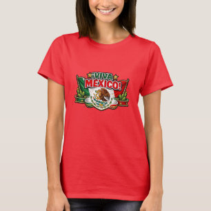 Viva Mexico Patriotic Typography T-Shirt Mexican