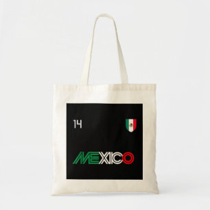 Viva Mexico Retro Football Soccer Mexican Flag Tote Bag
