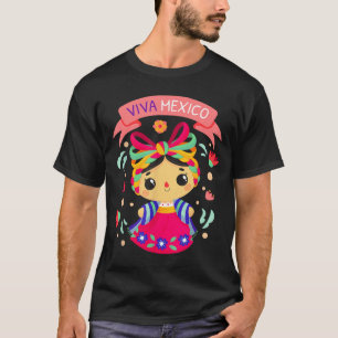 Viva Mexico Shirt Kids Girls Flores Mexican