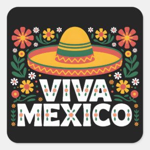 Viva Mexico Square Sticker