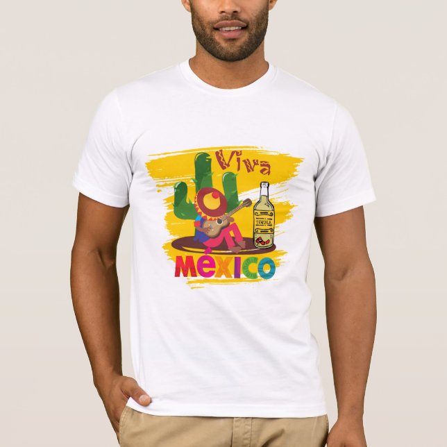Viva Mexico T-Shirt with Tequila (Front)