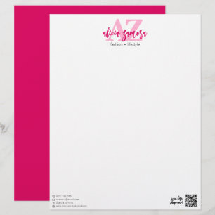 Viva Modern Magenta Bold Chic Stylish Pink Custom Letterhead