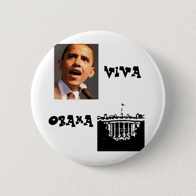 Viva Obama 6 Cm Round Badge (Front)