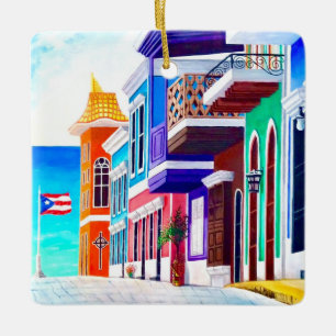 ¡Viva Puerto Rico! Ceramic Ornament