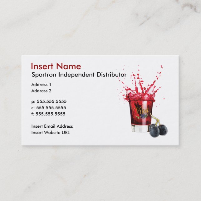 Viva Shot Business Cards (2-Sided) (Front)