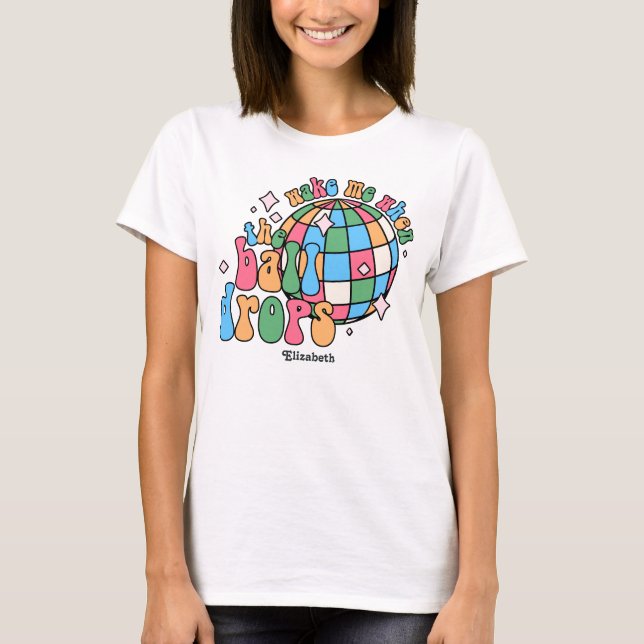 Viva Tropica Retro Happy New Year Party T-Shirt (Front)