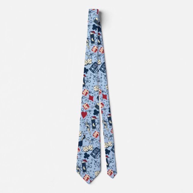 Viva Vegas Casino Retro Gambling Design Tie (Front)