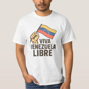 Viva Venezuela Libre Fist Flag Protest Vintage T-S T-Shirt