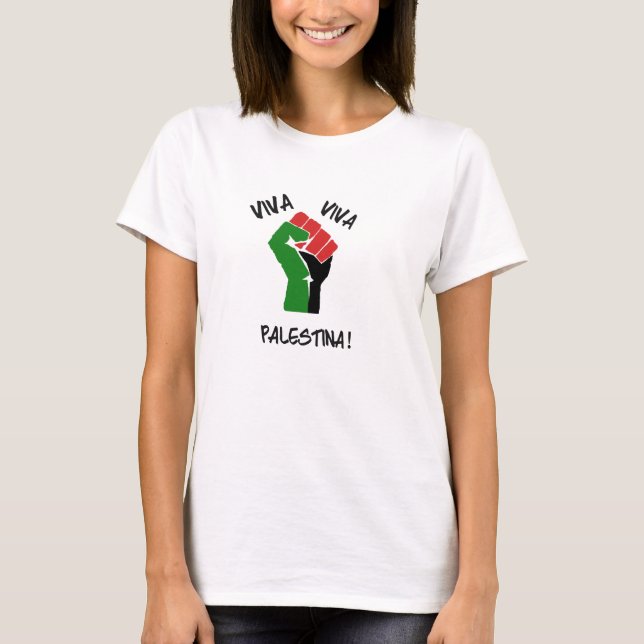 Viva Viva Palestina Women's Tee (Front)