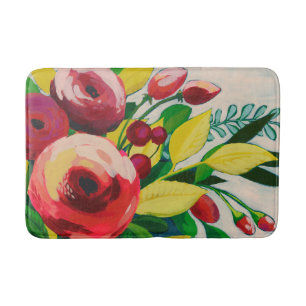 Vivacious Blooms Bath Mat
