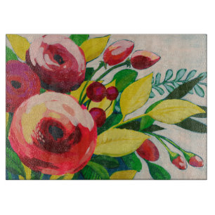 Vivacious Blooms Cutting Board