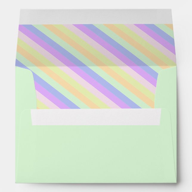 Vivacious Pastel Green Envelope (Back (Bottom))