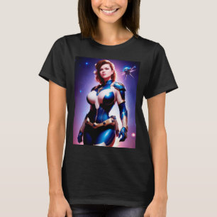 Vivd Retro 50's Female Sci Fi Space Ranger T-Shirt