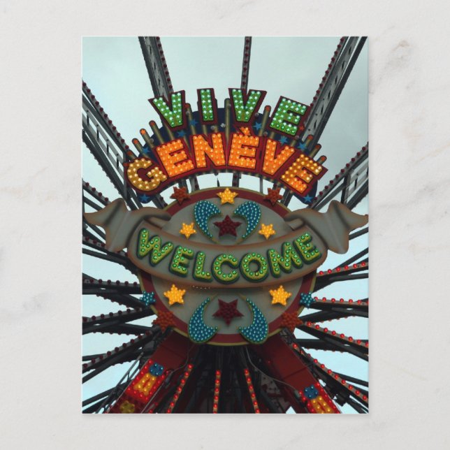 vive geneve sign postcard (Front)