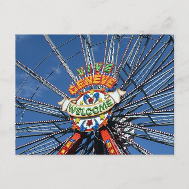 vive genève wheel postcard (Front)
