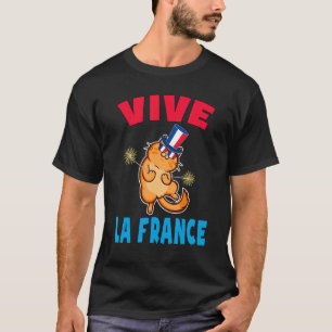 Vive La France Bastille Day Cat Fte Nationale 14 J T-Shirt
