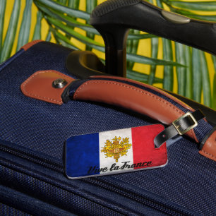 Vive La France Flag Luggage Tag