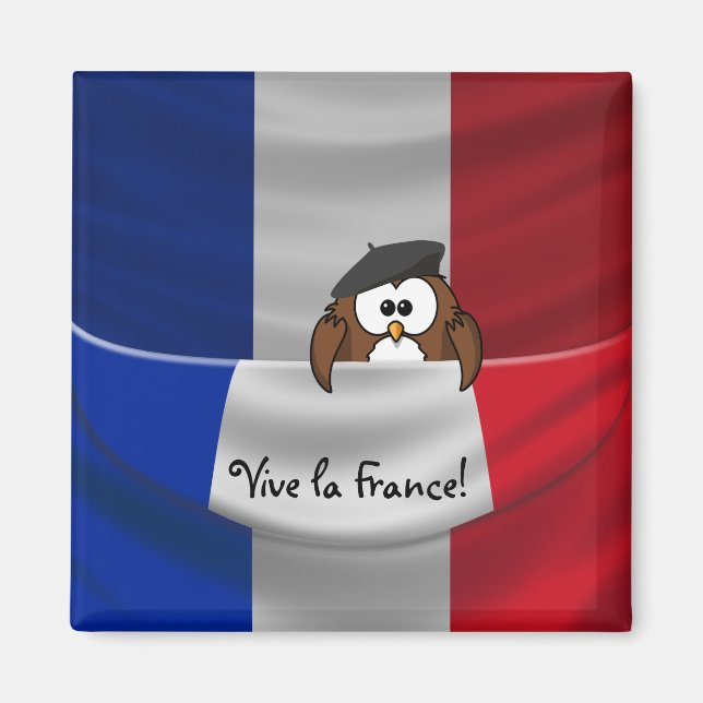 Vive la France owl Magnet (Front)