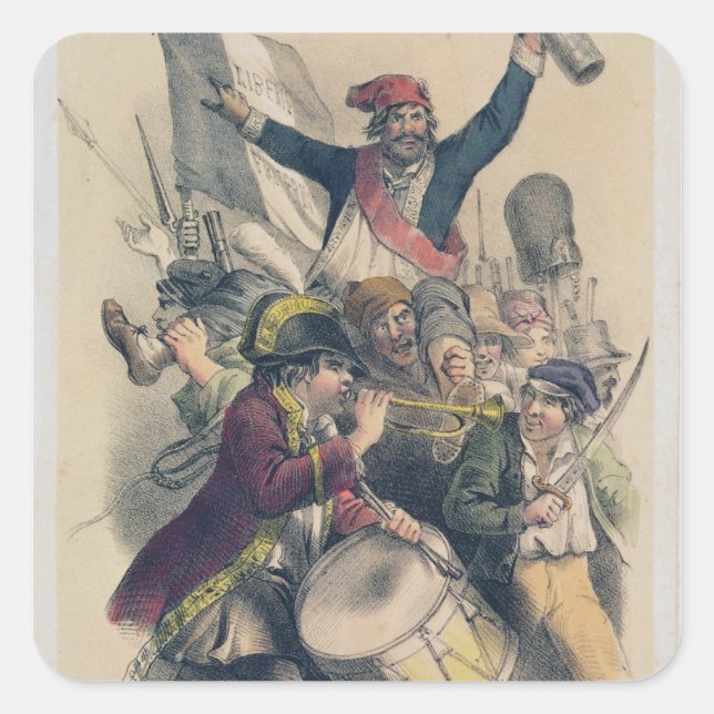 Vive la Republique, 1848 Square Sticker (Front)