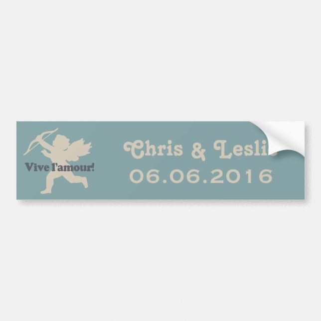 Vive L'amour Cupid custom bumpersticker Bumper Sticker (Front)