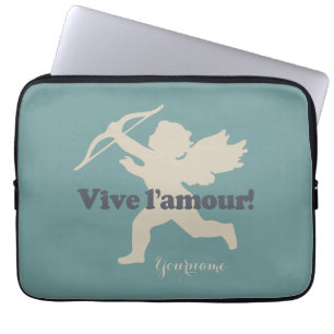 Vive L'amour Cupid custom laptop sleeves