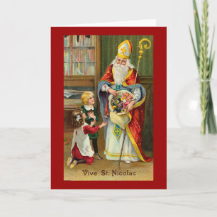 "Vive St. Nicolas" French Vintage Holiday Card