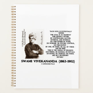 Vivekananda Each Soul Potentially Divine Be Free Planner